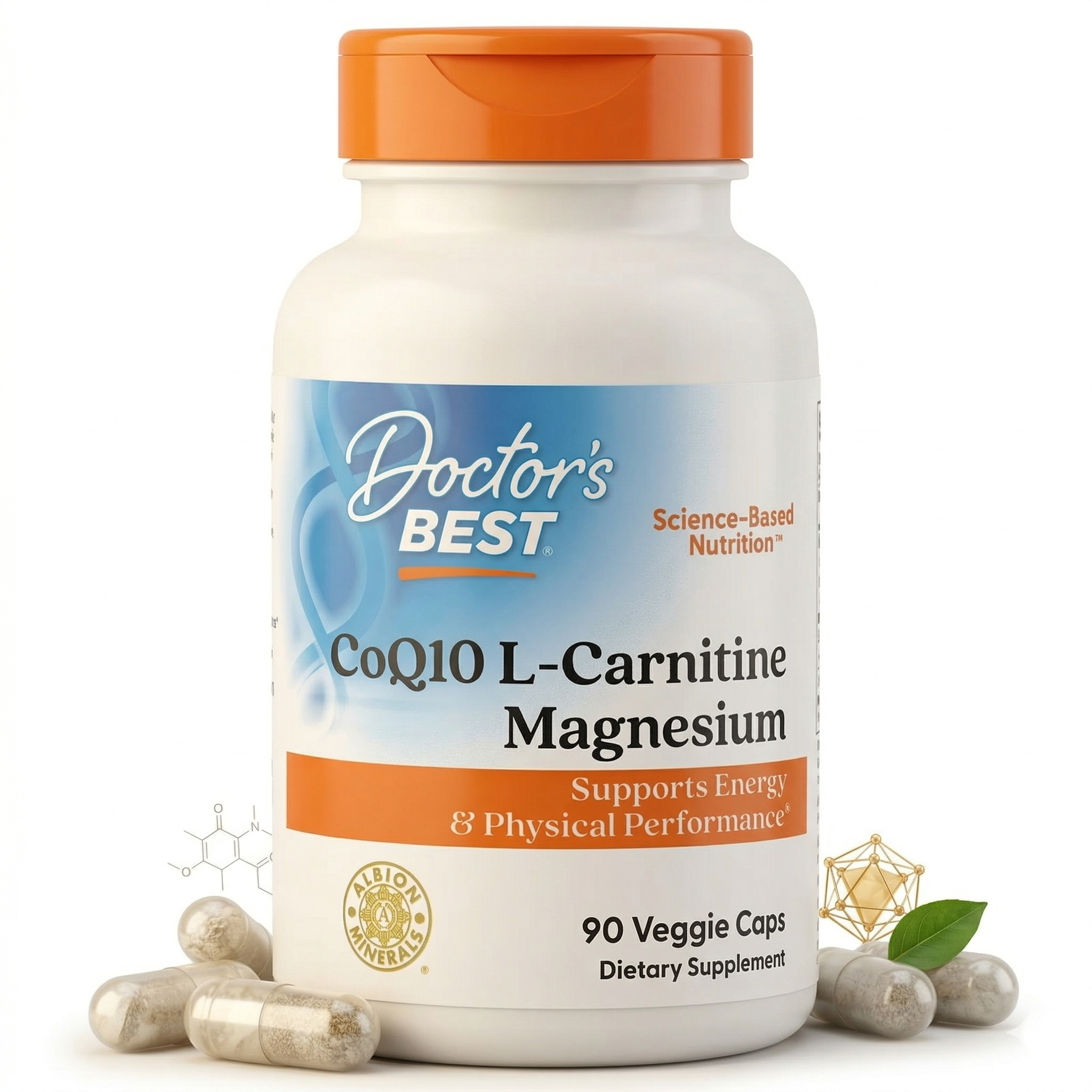 Doctor's Best CoQ10 L-Carnitine Magnesium 90 Veggie Caps